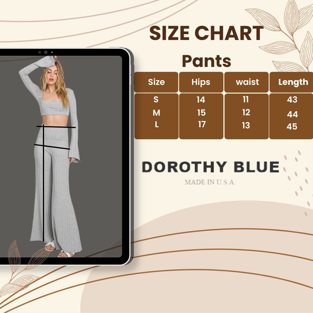 Ribbed Crop Top & Flared Pants Set - Women's Yoga Outfit - Made in USA