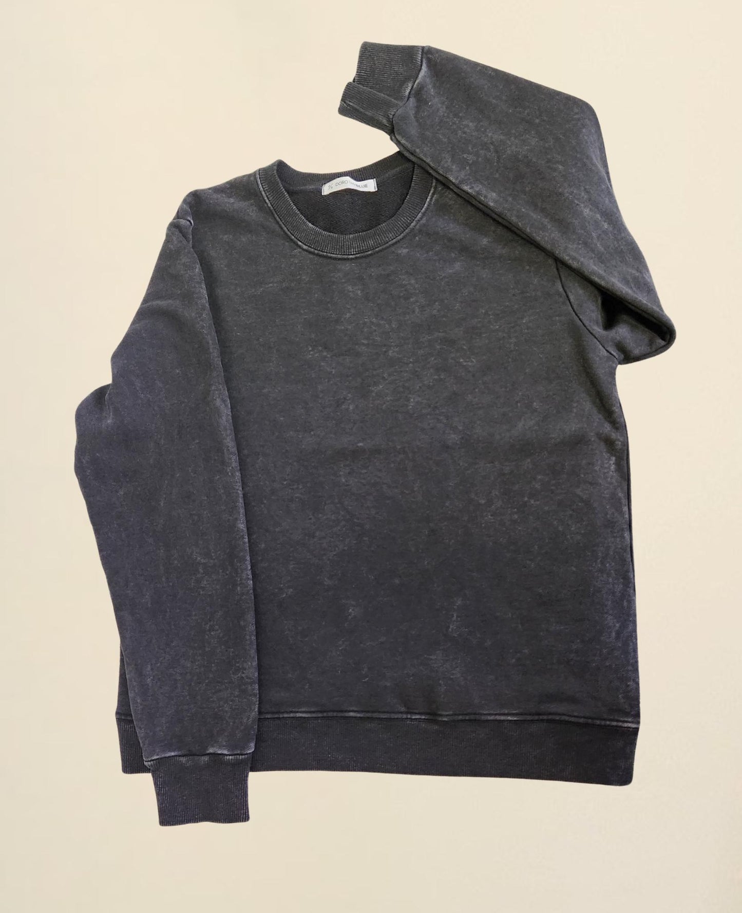 Mineral Wash Oversized Cotton Sweatshirt - Made in USA - Fall Colors