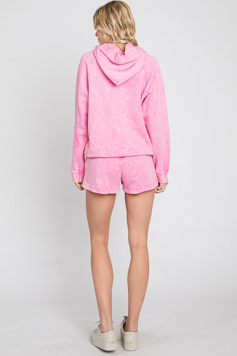 Mineral Wash French Terry Hoodie: USA Made Cotton Lounge Outfit