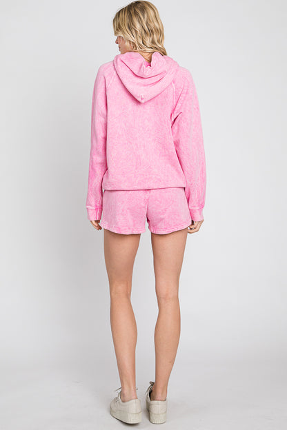 Mineral Wash French Terry Hoodie: USA Made Cotton Lounge Outfit