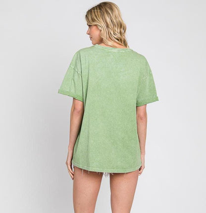 Mineral Wash Boyfriend T-Shirt: Soft Cotton Vintage Look