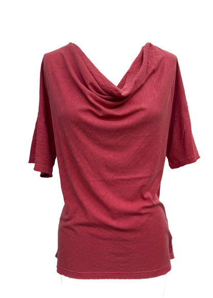 Cowl Neck Top: Lightweight Cotton Slub, Made in USA