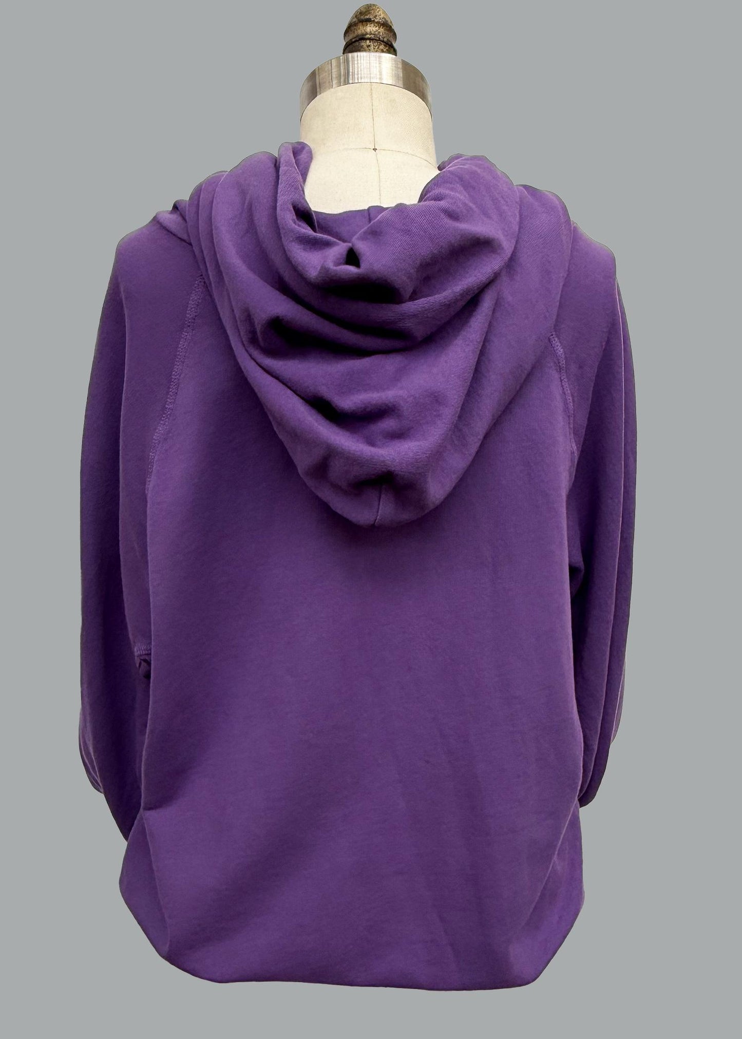 Garment Dye Oversized Cotton French Terry Hoodie: Lightweight Drawstring Sweatshirt