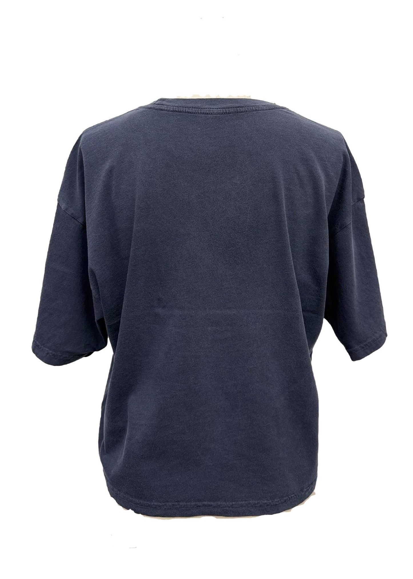 Pigment Dye Vintage Feel Crop T-Shirt: Relaxed Grunge Cotton Tee - Made in USA