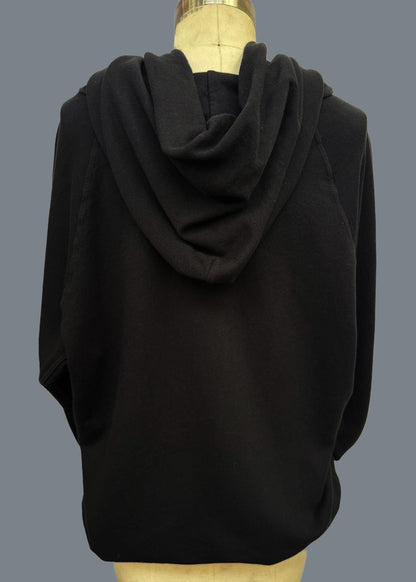 Garment Dye Oversized Cotton French Terry Hoodie: Lightweight Drawstring Sweatshirt
