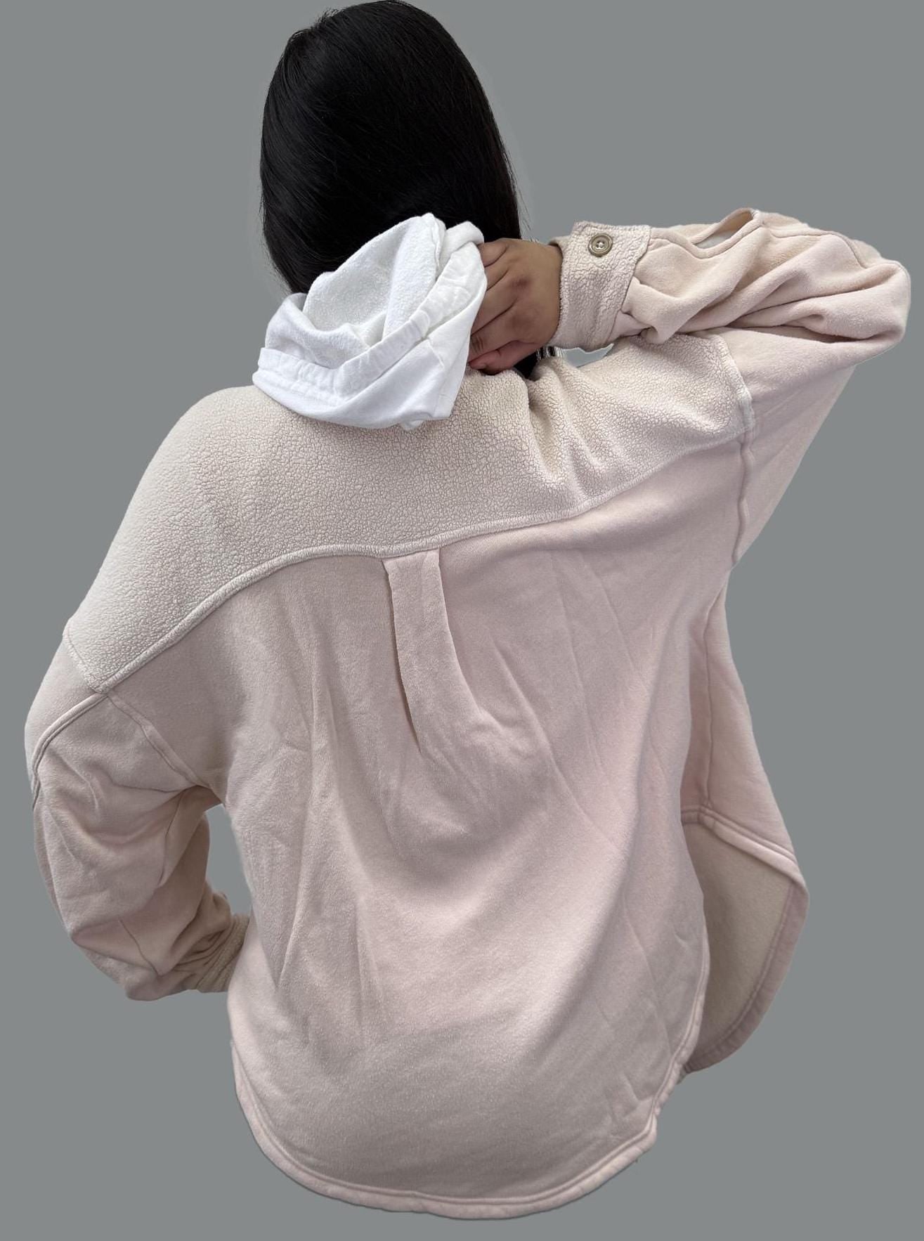 Oversized Sherpa Cardigan: Boho Hippie Style - Made in USA