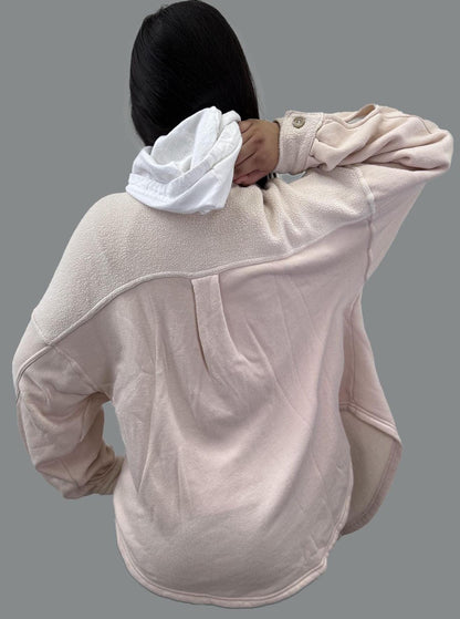 Oversized Sherpa Cardigan: Boho Hippie Style - Made in USA