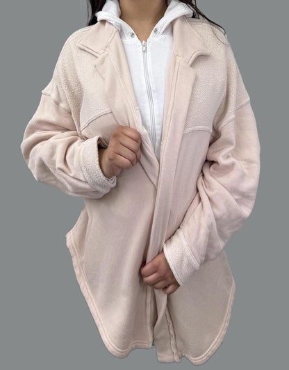 Oversized Sherpa Cardigan: Boho Hippie Style - Made in USA