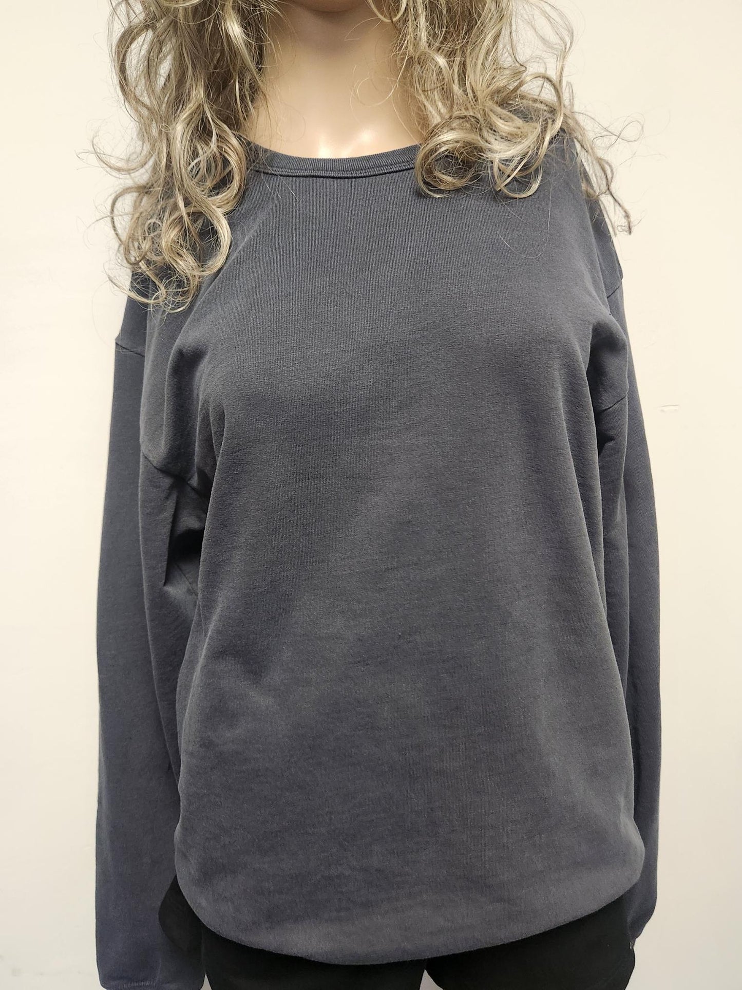 Pigment Dye Cozy Sweatshirt, Waist Band, Muted Colors, Free US Shipping - Made in USA