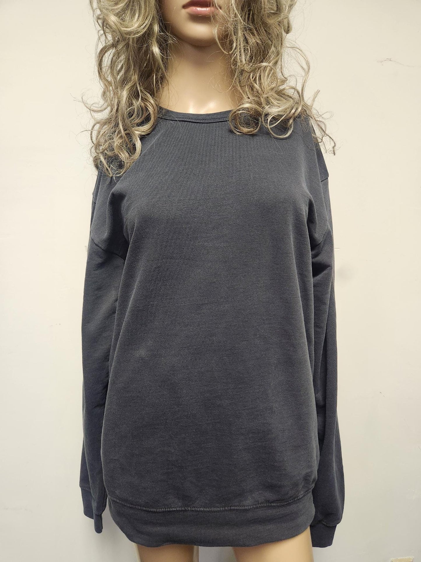Pigment Dye Cozy Sweatshirt, Waist Band, Muted Colors, Free US Shipping - Made in USA