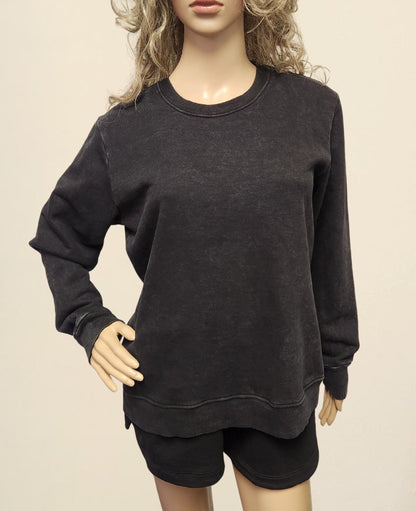 Mineral Wash Oversized Cotton Sweatshirt - Made in USA - Fall Colors