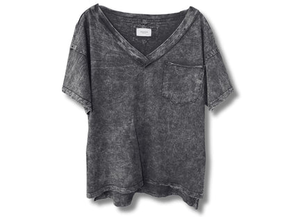 Boho V-Neck Women's Tee, Oversized/Slouchy Fit - Made in USA