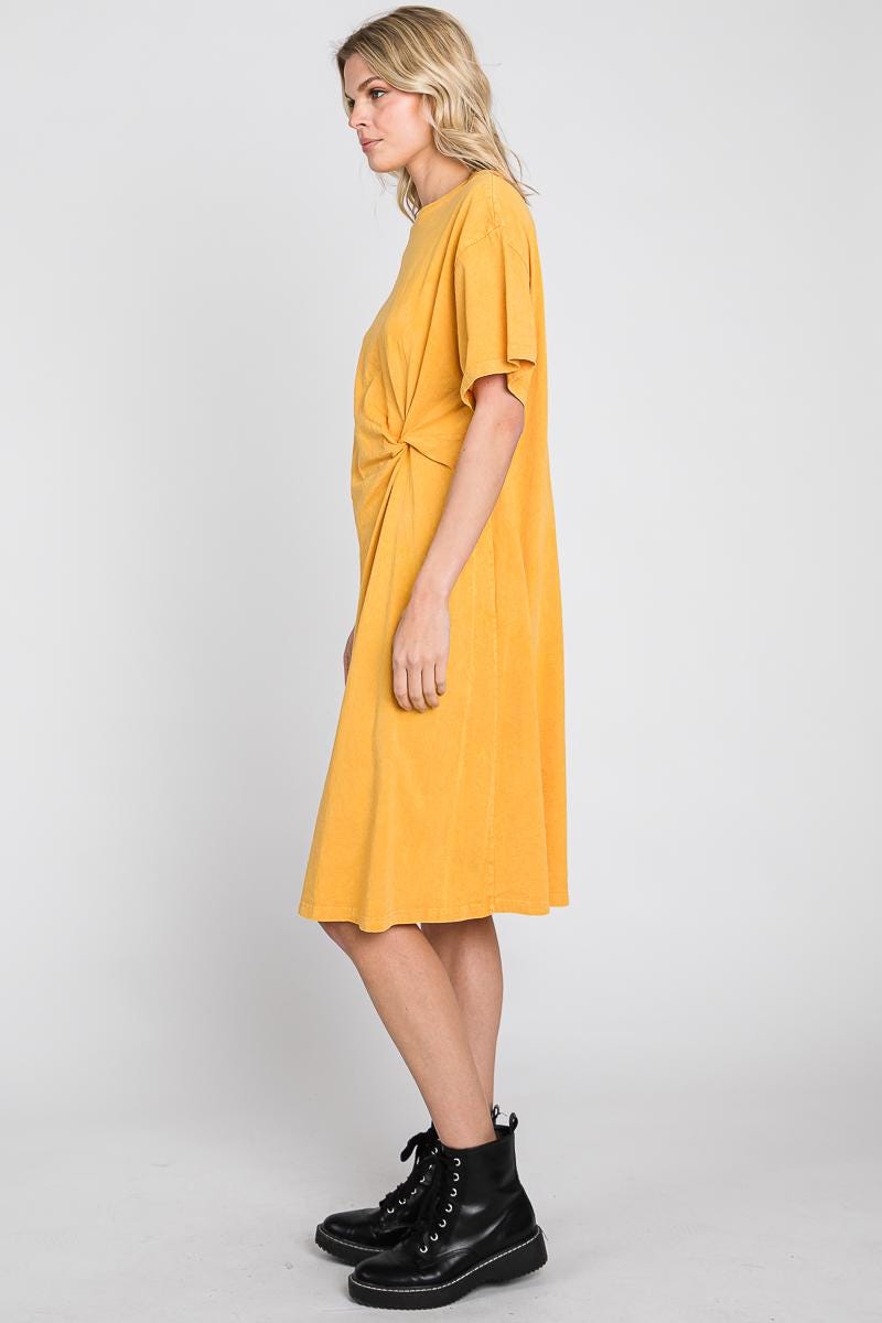 Casual Summer Dress: Tie Detail - Made in USA