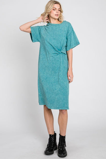 Casual Summer Dress: Tie Detail - Made in USA